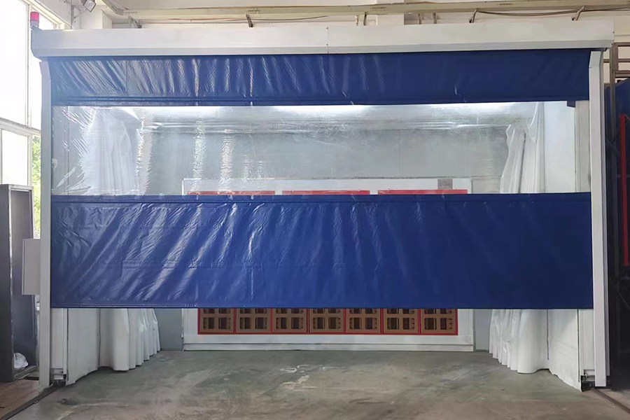 五金家具喷涂行业，伸缩移动式喷漆房，伸缩房